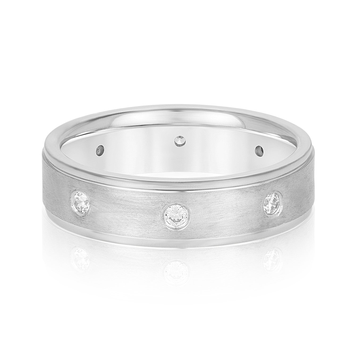 Heavyweight Men's Diamond Band Ring with 1/4 Carat Total Weight SI1-SI2 G-H Diamonds