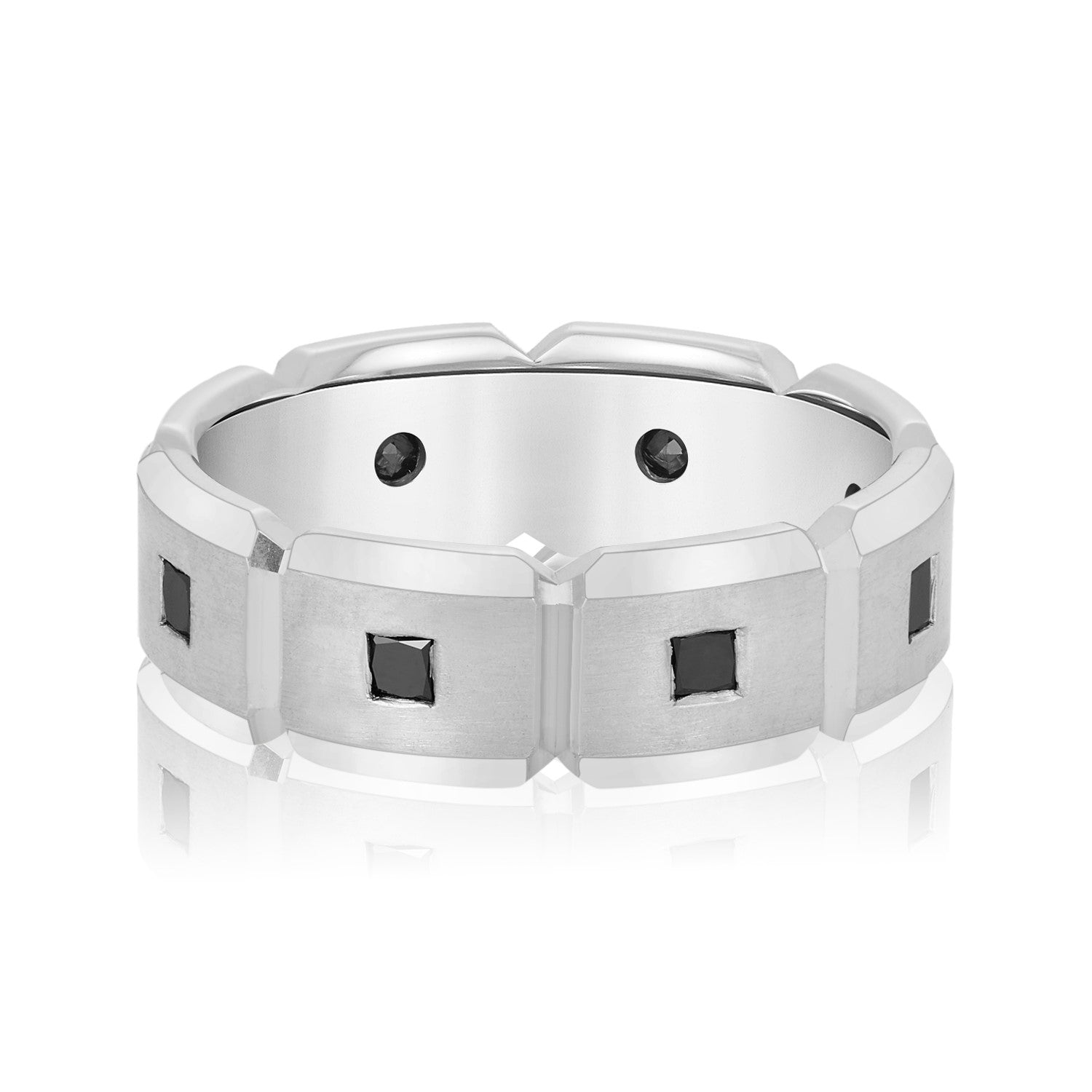 Heavyweight Men's Diamond Band Ring with 0.48 Carat Total Weight in G-H SI1-SI2 Diamonds