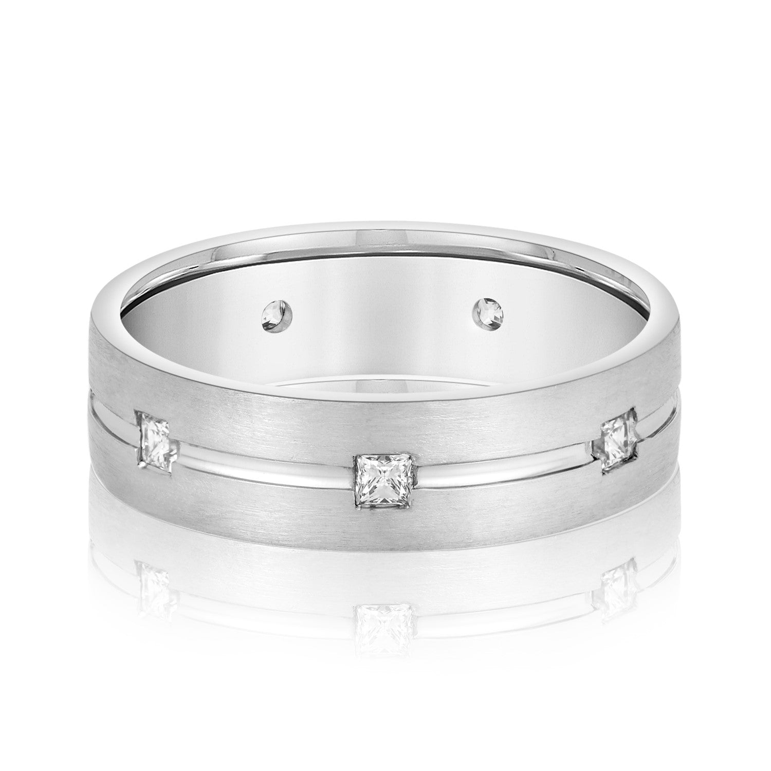 Heavyweight Men's Diamond Band Ring with 1/2 Carat Total Weight in G-H SI1-SI2 Diamonds