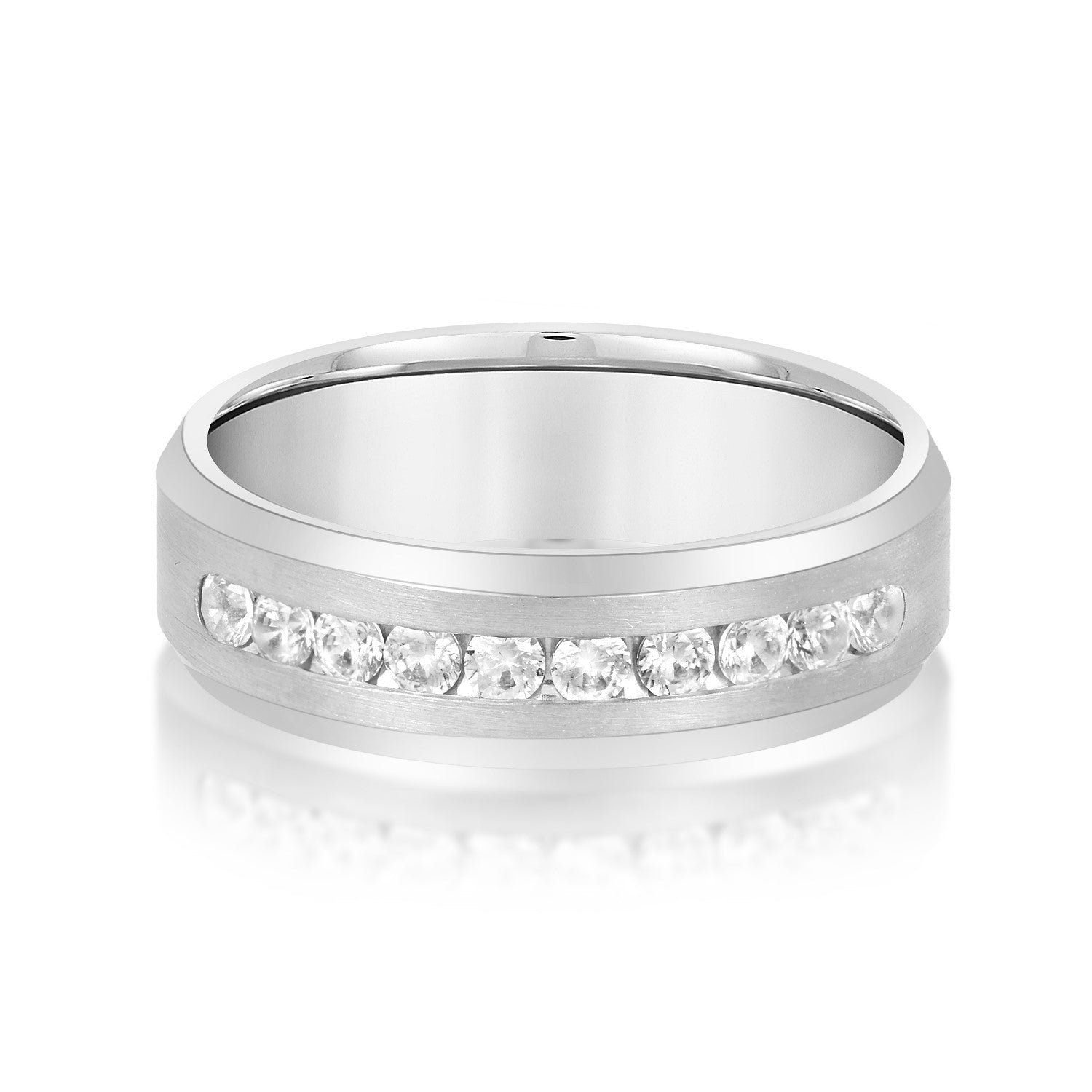 Heavyweight Men's Diamond Band Ring with 1/2 Carat Total Weight SI1-SI2 G-H Diamonds