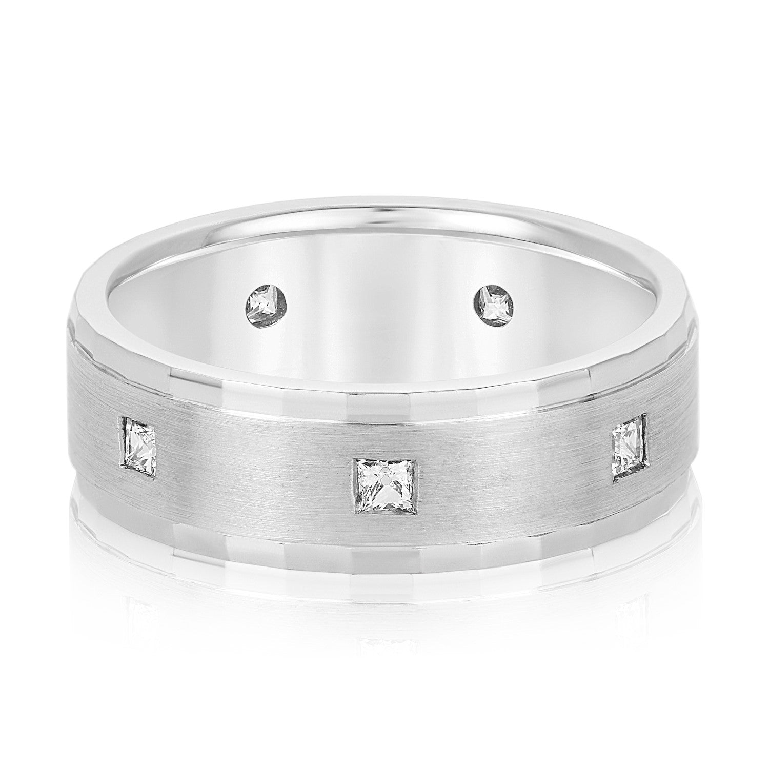 7mm Heavyweight Men's Diamond Band Ring with 1/2 Carat Total Weight SI1-SI2 G-H Diamonds