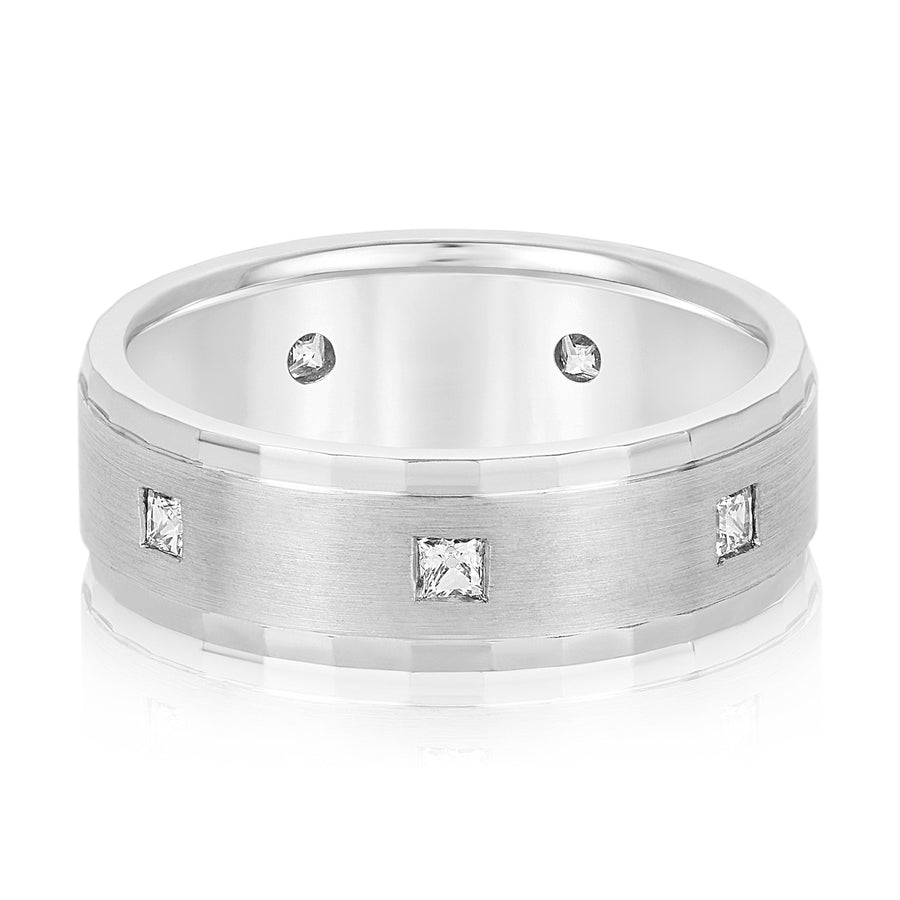 7mm Heavyweight Men's Diamond Band Ring with 1/2 Carat Total Weight SI1-SI2 G-H Diamonds