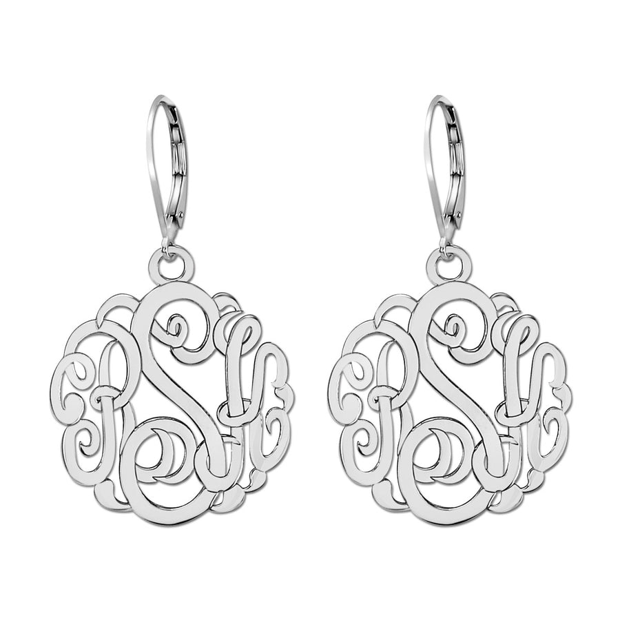 25MM MONOGRAM LEVER BACK EARRING - Image 2