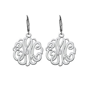 25MM MONOGRAM LEVER BACK EARRING - Image 3