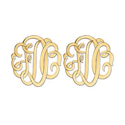 20MM MONOGRAM POST & CLUTCH EARRING - Image 4