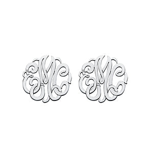 20MM MONOGRAM POST & CLUTCH EARRING - Image 3