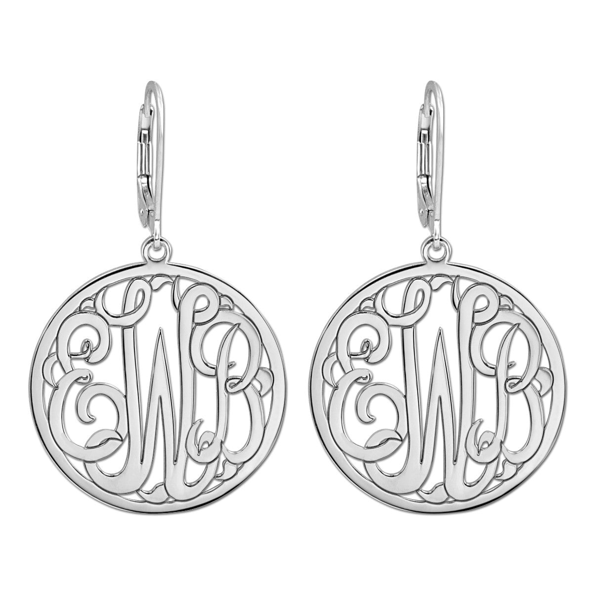 25MM MONOGRAM LEVER BACK EARRING - Image 2
