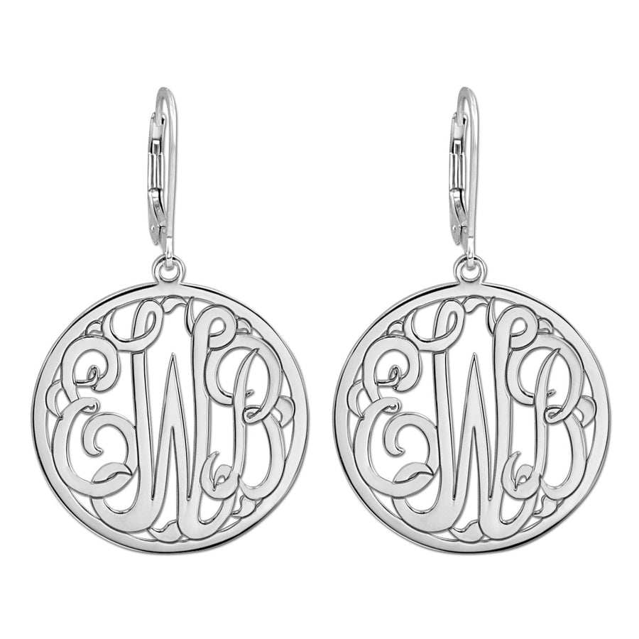 25MM MONOGRAM LEVER BACK EARRING - Image 2