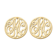 20MM MONOGRAM POST & CLUTCH EARRING - Image 4