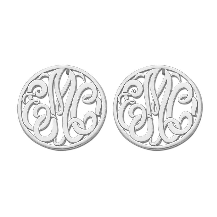 20MM MONOGRAM POST & CLUTCH EARRING - Image 2