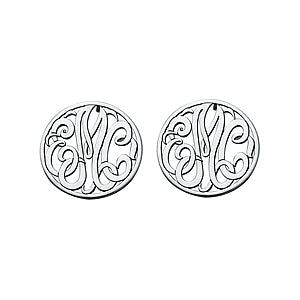 20MM MONOGRAM POST & CLUTCH EARRING - Image 5
