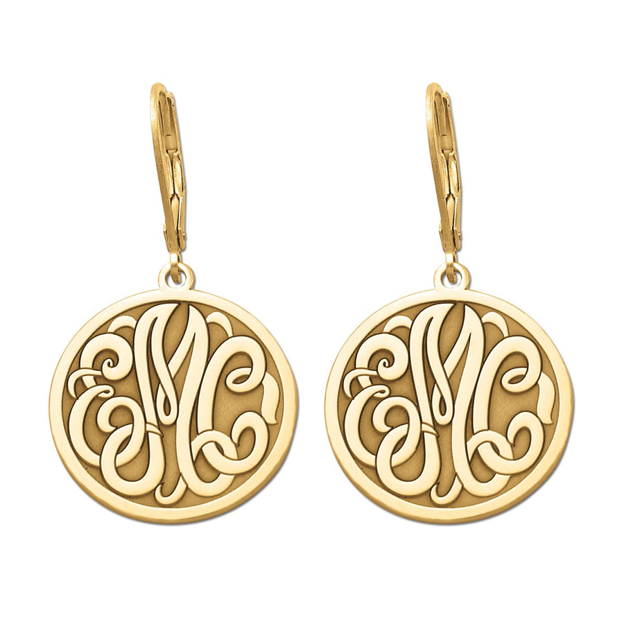 25MM MONOGRAM LEVER BACK EARRING - Image 3