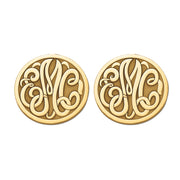 20MM MONOGRAM CLUTCH & POST EARRING - Image 4