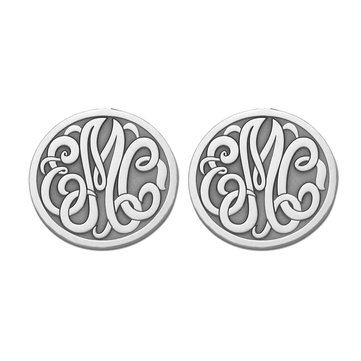 20MM MONOGRAM CLUTCH & POST EARRING - Image 2