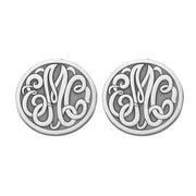 20MM MONOGRAM CLUTCH & POST EARRING - Image 2
