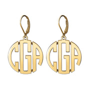 25MM LEVER BACK MONOGRAM EARRING - Image 4