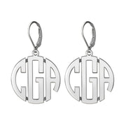25MM LEVER BACK MONOGRAM EARRING - Image 2