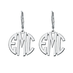 25MM LEVER BACK MONOGRAM EARRING - Image 3