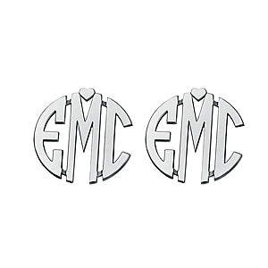 20mm POST & CLUTCH MONOGRAM EARRING - Image 3