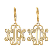 25MM LEVER BACK MONOGRAM EARRING - Image 3